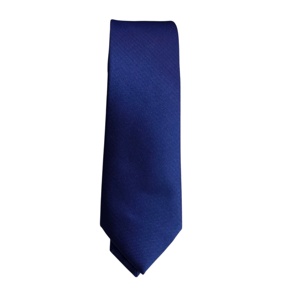 The Men's Store at Bloomingdale's Navy Blue Thin Woven Tie Exclusive 2.5"